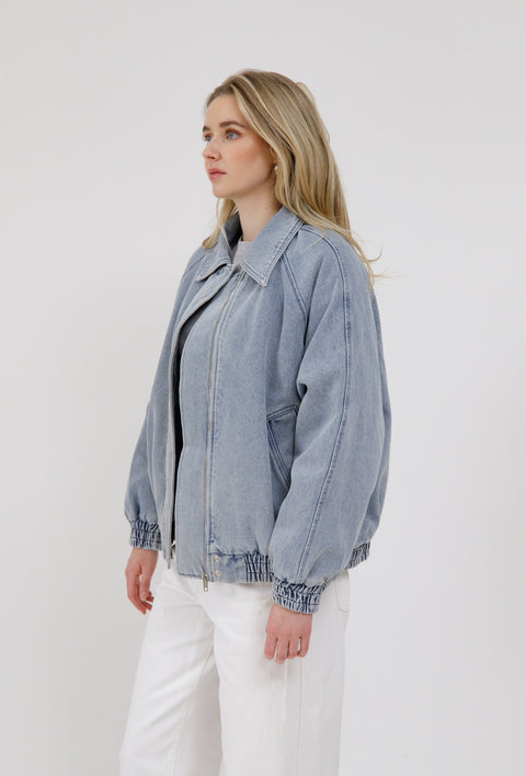 Brunette The Label Christine Denim Bomber