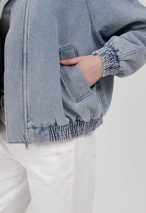 Brunette The Label Christine Denim Bomber