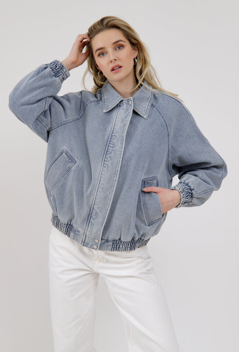 Brunette The Label Christine Denim Bomber