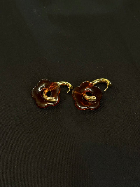 Ernest & Kelly Medium Floral Hoops- 4 Colours