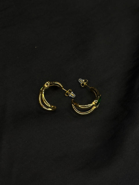 Ernest & Kelly Geometric Two Stone Earrings