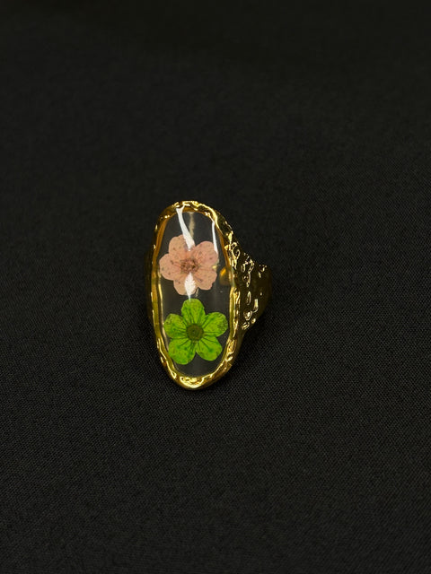 Ernest & Kelly Oval Blooms Adjustable Ring