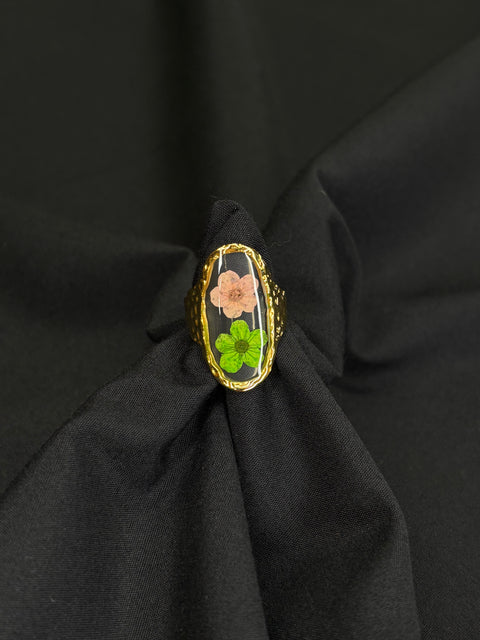 Ernest & Kelly Oval Blooms Adjustable Ring