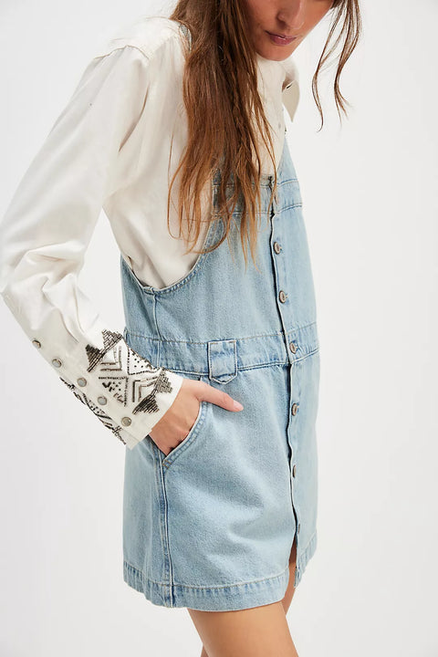 Free People Edie Denim Skirtall - 2 Colors