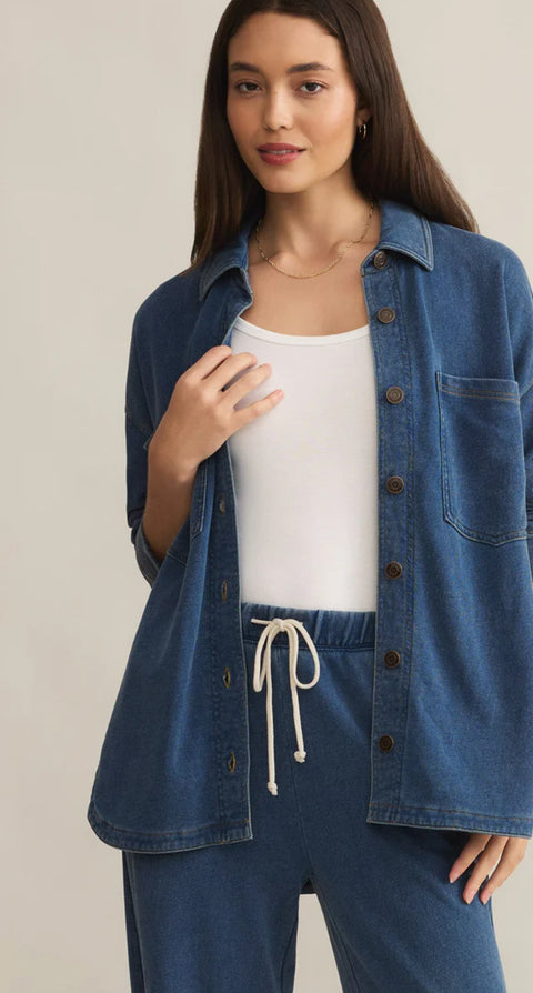 Z Supply Knit Denim Jacket