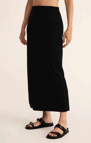 Z Supply Gail Jersey Denim Midi Skirt