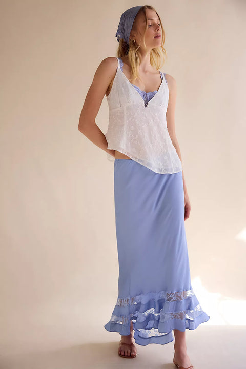 Free People Long Lost Lover Half Slip Skirt