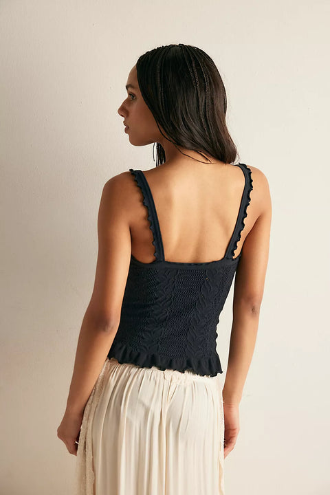 Free People So Soft Femme Square Neck Top