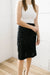 Allina Crushed Velvet Midi Skirt- 2 Colours