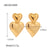 Double Heart Drop Earrings - 2 Colours