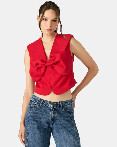 Steve Madden Ayanna Bow Sleeveless Top- 2 Colours