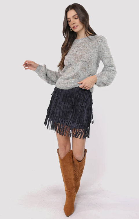 Sadie & Sage The Groove Fringe Mini Skirt