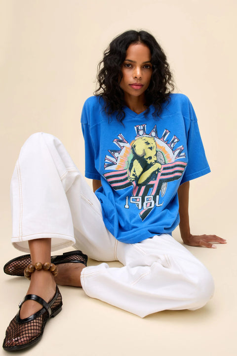 Daydreamer Van Halen 1984 Oversized Jersey Tee
