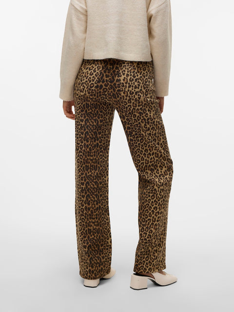 Vero Moda Tessa  Stretch Leopard Jeans- 2 Lengths