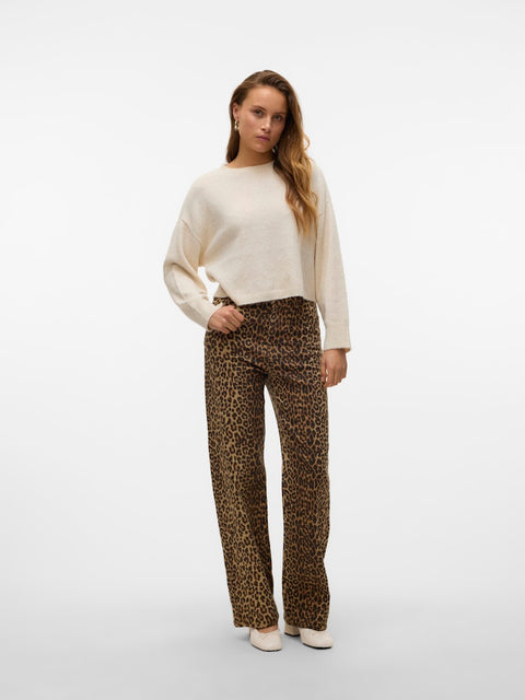 Vero Moda Tessa  Stretch Leopard Jeans- 2 Lengths