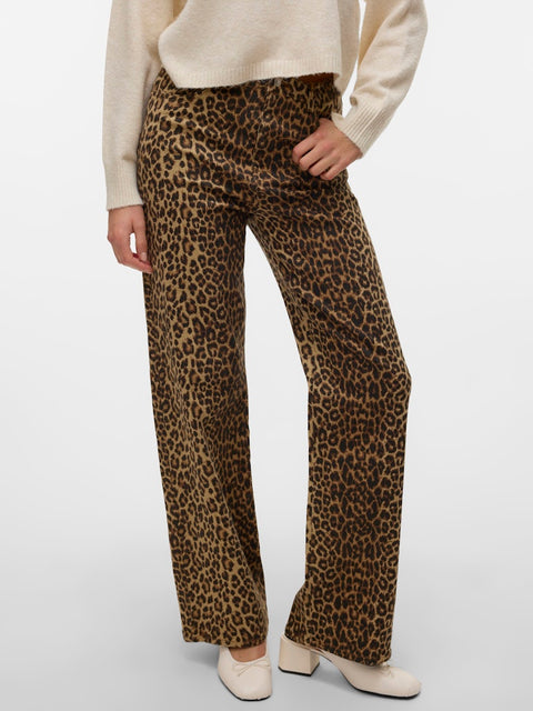 Vero Moda Tessa  Stretch Leopard Jeans- 2 Lengths