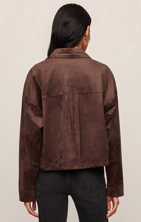 Z Supply All Day Cropped Suede Jacket