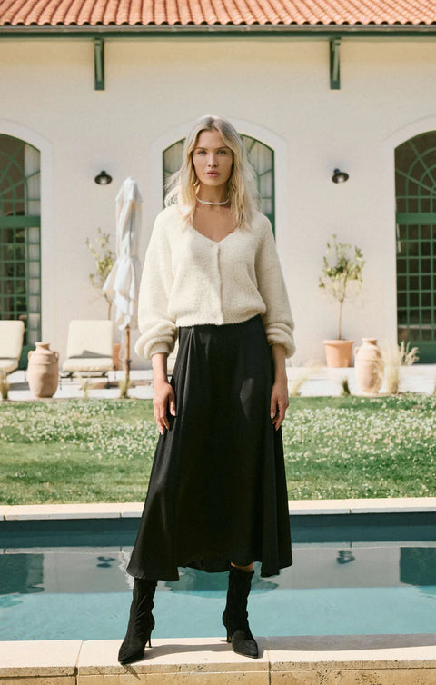 Z Supply Northpointe Satin Midi Skirt