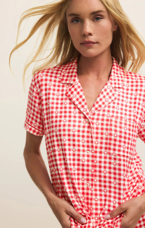Z Supply Gingham PJ Top