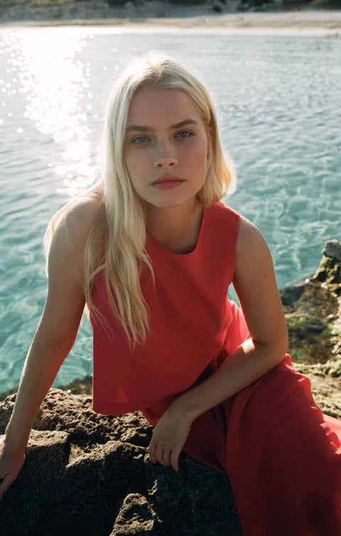 Z Supply Sloane Cropped Linen Top