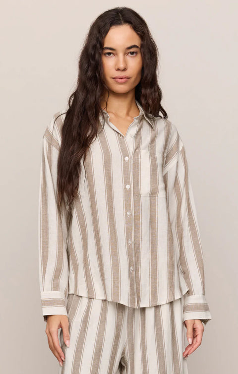Z Supply Perfect Striped Button Up