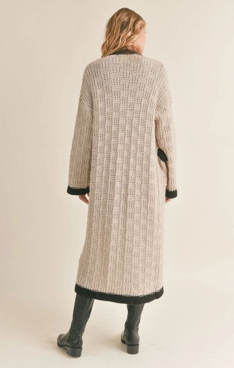 Sadie & Sage Zenni Textured Knit Long Cardigan