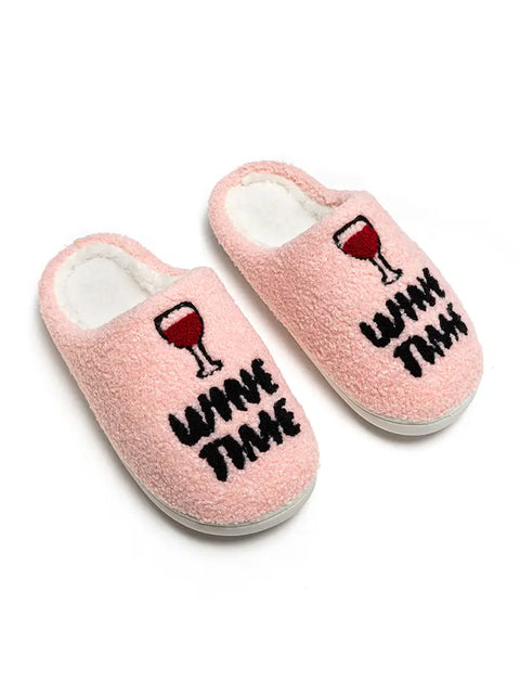 Wine Time Indoor/Outdoor Slippers