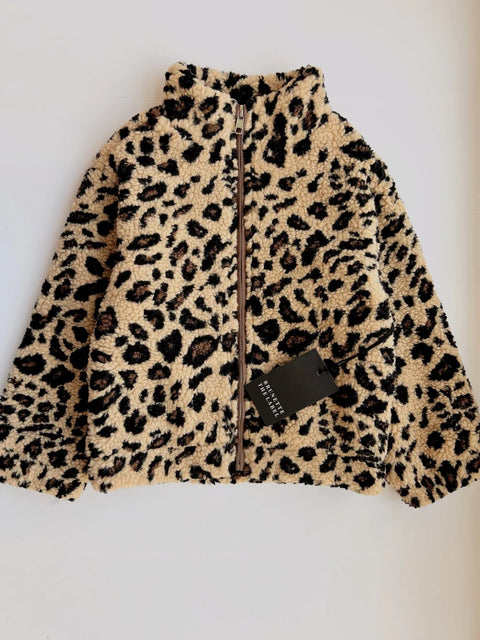 Brunette The Label Leopard Sherpa Jacket