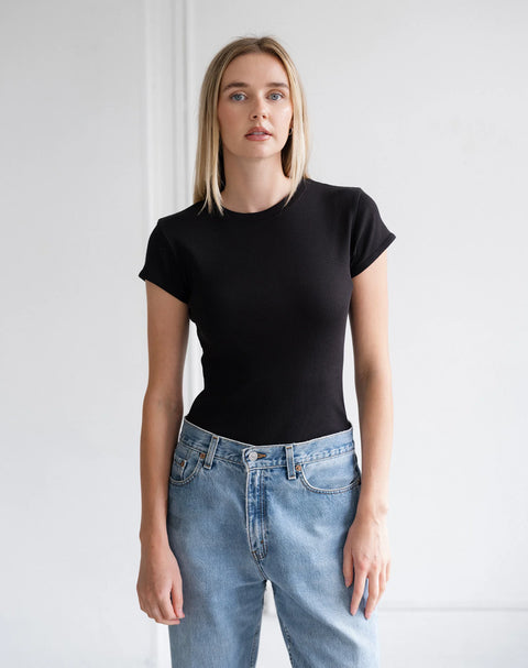 Brunette The Label Ribbed Tee