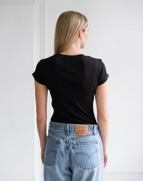 Brunette The Label Ribbed Tee