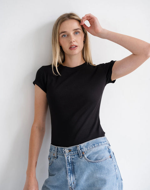 Brunette The Label Ribbed Tee