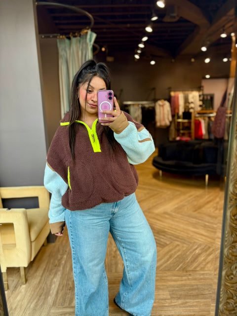 Free People Mountain High 1/2 Zip Fleece