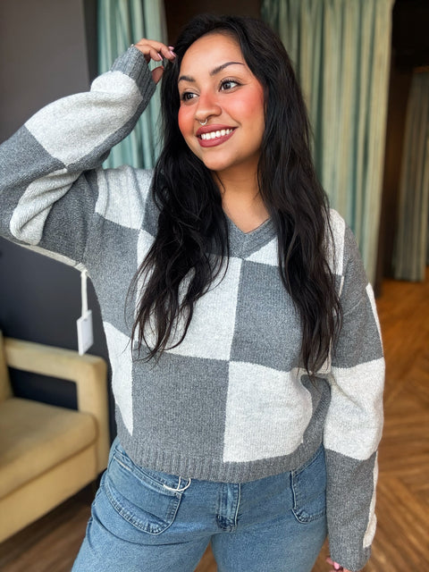 Dex Clara Colourblock Sweater - Extended Sizes