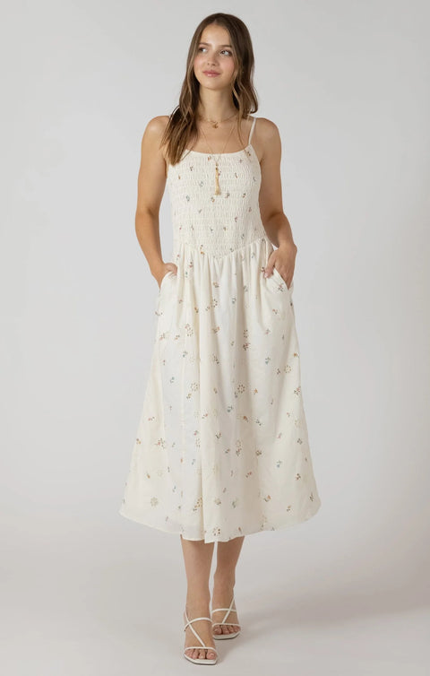 Dex Blooming Eyelet Midi Dress