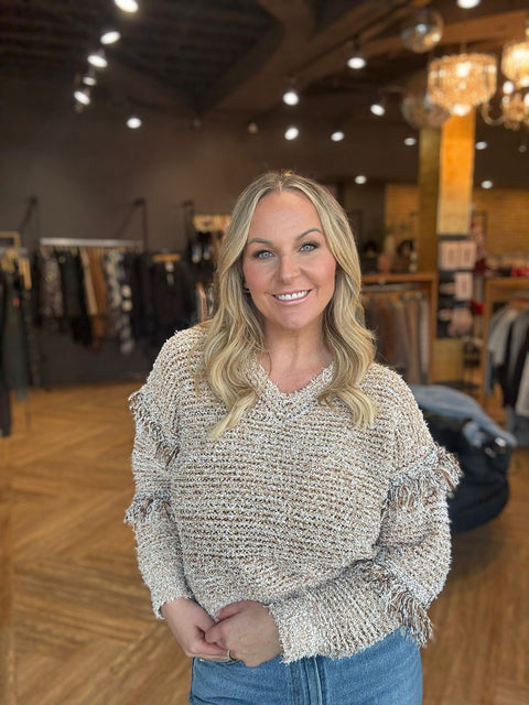 Sadie & Sage Constance Fringe Detail Sweater