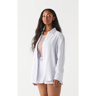 Ari Textured Button Up Blouse- Extended Sizes