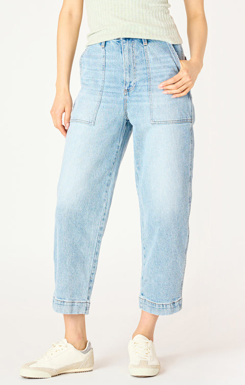 Camille High Rise Straight Ankle Jean- 2 Colours