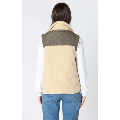 Dex Olivia Mixed Fabric Vest