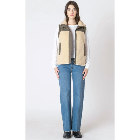 Dex Olivia Mixed Fabric Vest