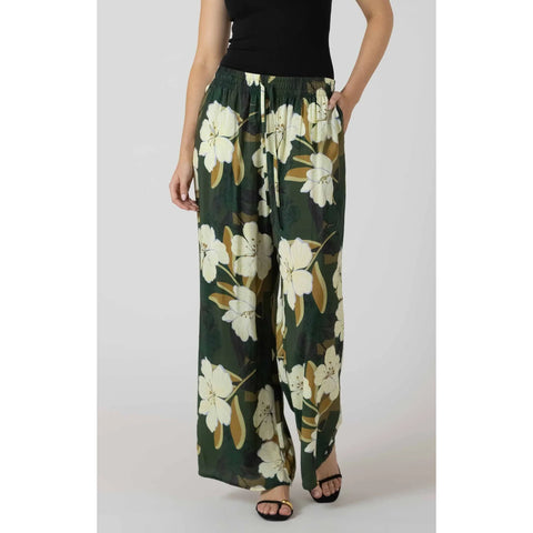 Dex Palm Blossom Wide Leg Pant- Extended Sizes