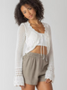 Room 34 Jordana Crochet Front Tie Cardigan- 2 Colours