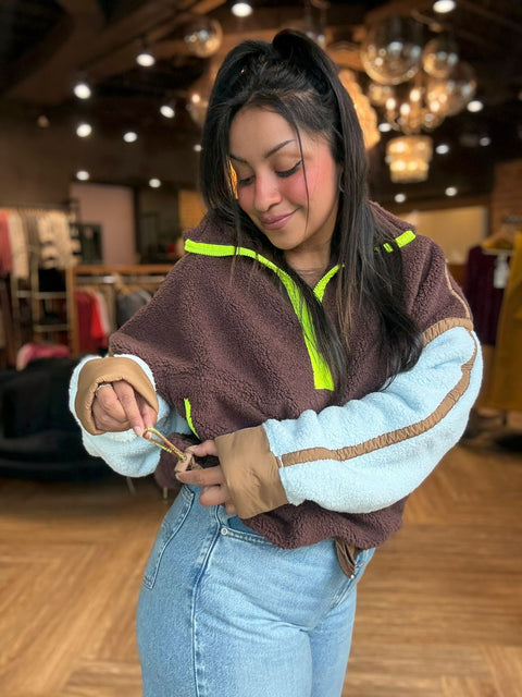 Free People Mountain High 1/2 Zip Fleece