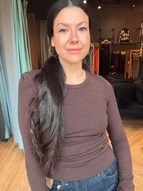 Kuwalla Plush Rib Long Sleeve Top - 2 Colours