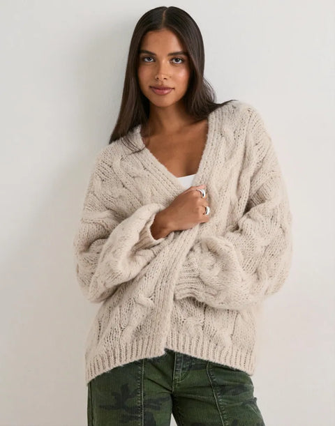 Vero Moda Maybe Open Cable Cardigan - 3 Colours