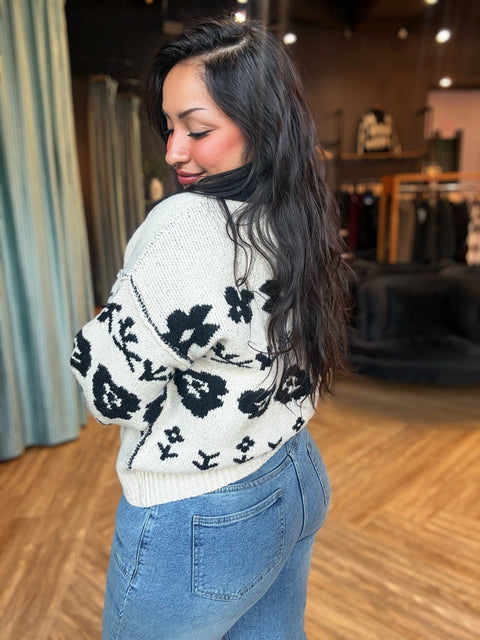 Dex Floral Jacquard Cardigan