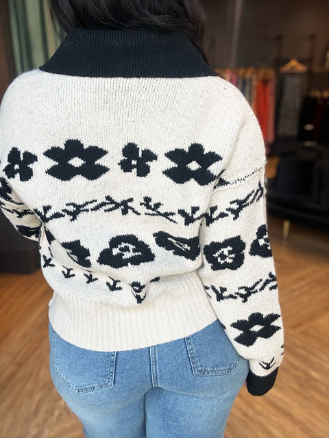 Dex Floral Jacquard Cardigan
