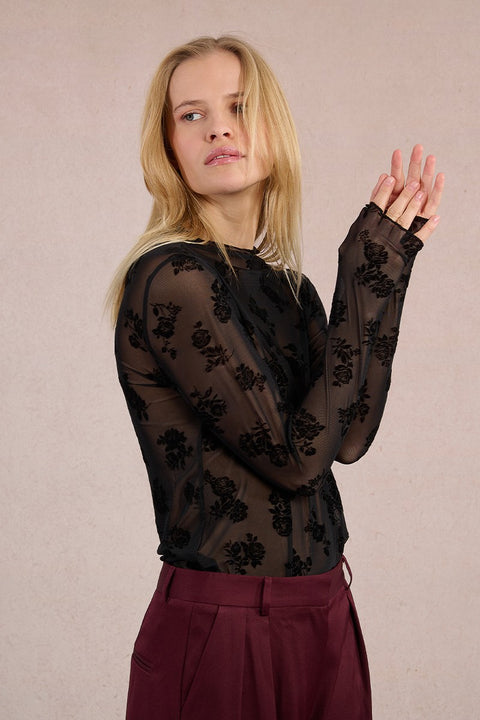Molly Bracken Sicily Sheer Floral Top