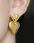 Double Heart Drop Earrings - 2 Colours