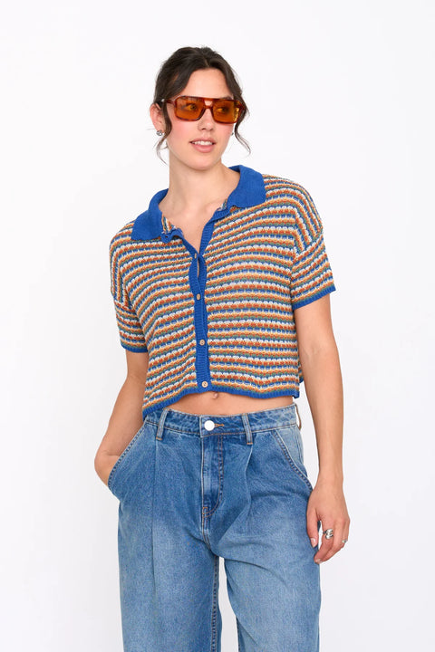 24Colours Lisa Striped Knit Top