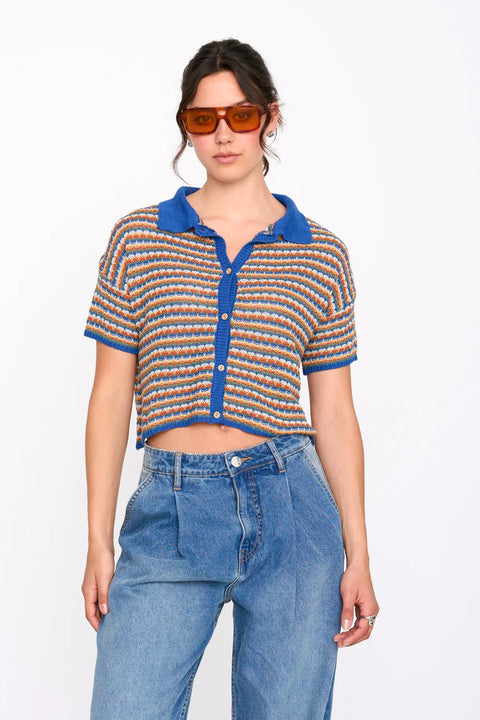 24Colours Lisa Striped Knit Top